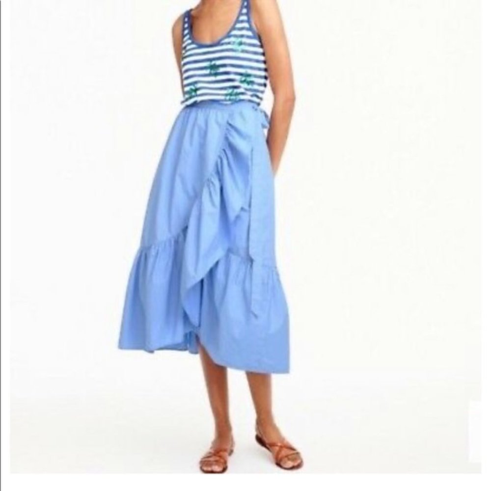 J Crew Ruffled Wrap Skirt - Sz 12
